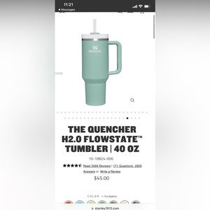 Eucalyptus 40 oz. Stanley cup